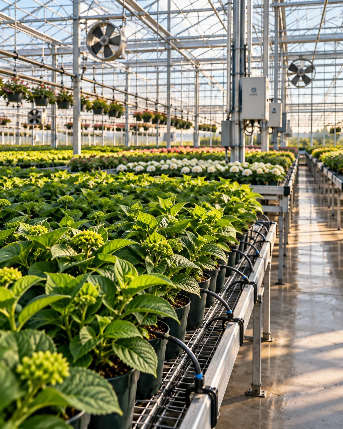 Greenhouse flower production