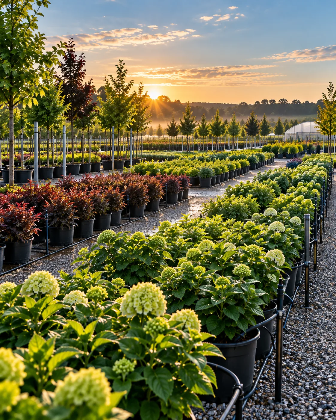 Nursery potted plants