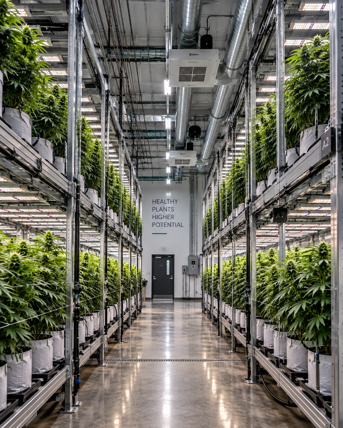 Licensed cannabis production facility interior
